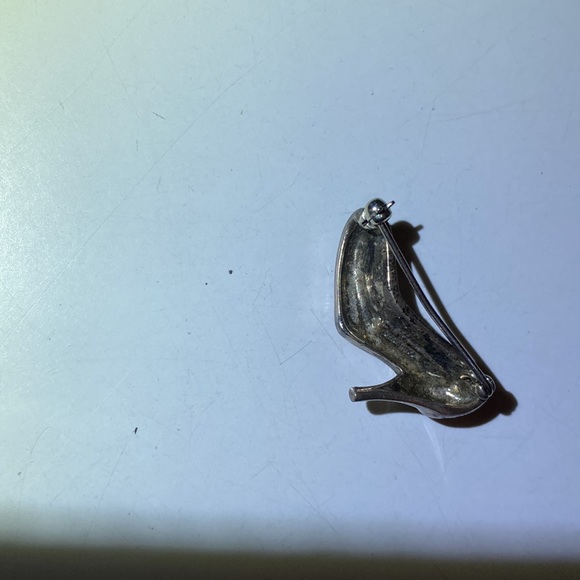 JUDITH JACK - Vintage Marcasite & Enamel Shoe Brooch Pin - - Picture 3 of 3